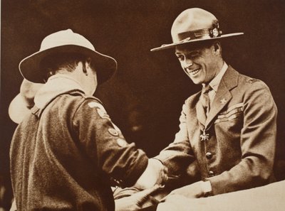 Prince Edward with the Chief Scout of Wales, 1926 by English Photographer